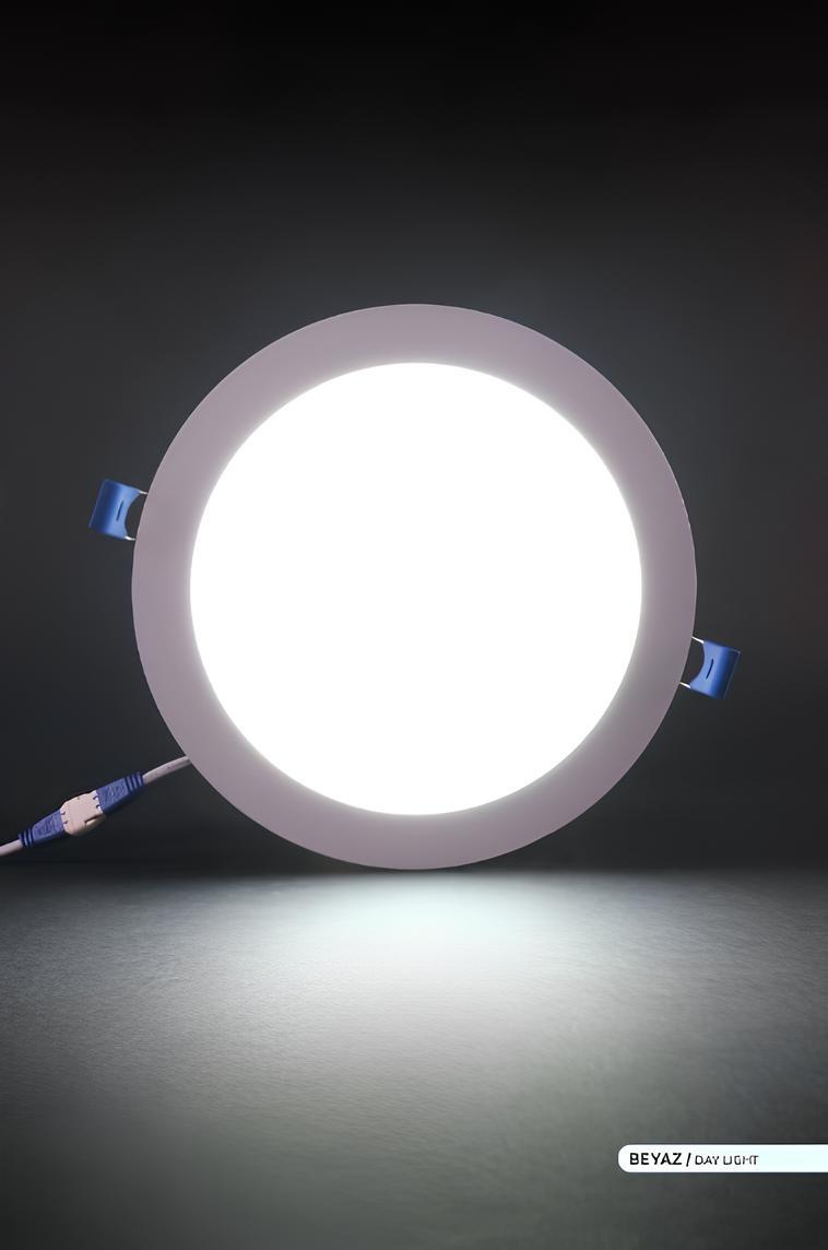 Ack 9 Watt Beyaz Kasa Sıva Altı Yuvarlak Led Panel Beyaz Işık AP01-00930
