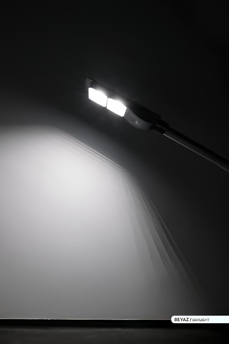 Ack Solar 120 Ledli Sokak Armatürü Siyah Kasa Beyaz Işık AT42-06031