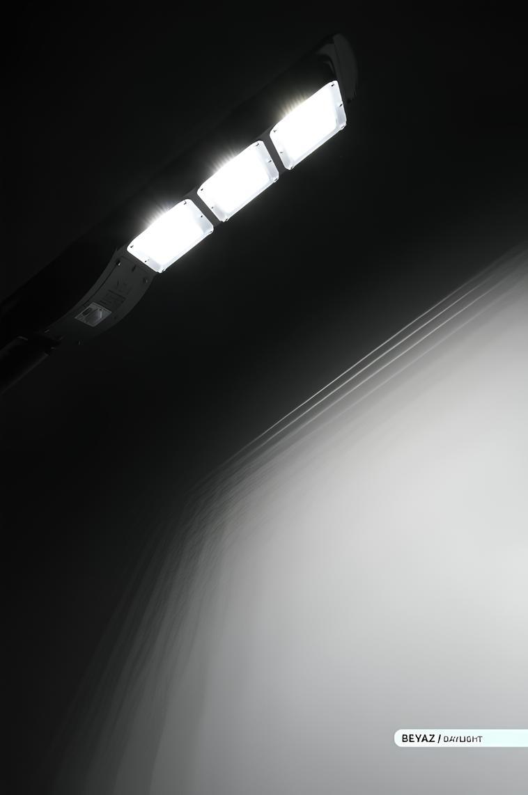 Ack Solar 180 Ledli Sokak Armatürü Siyah Kasa Beyaz Işık AT42-09031