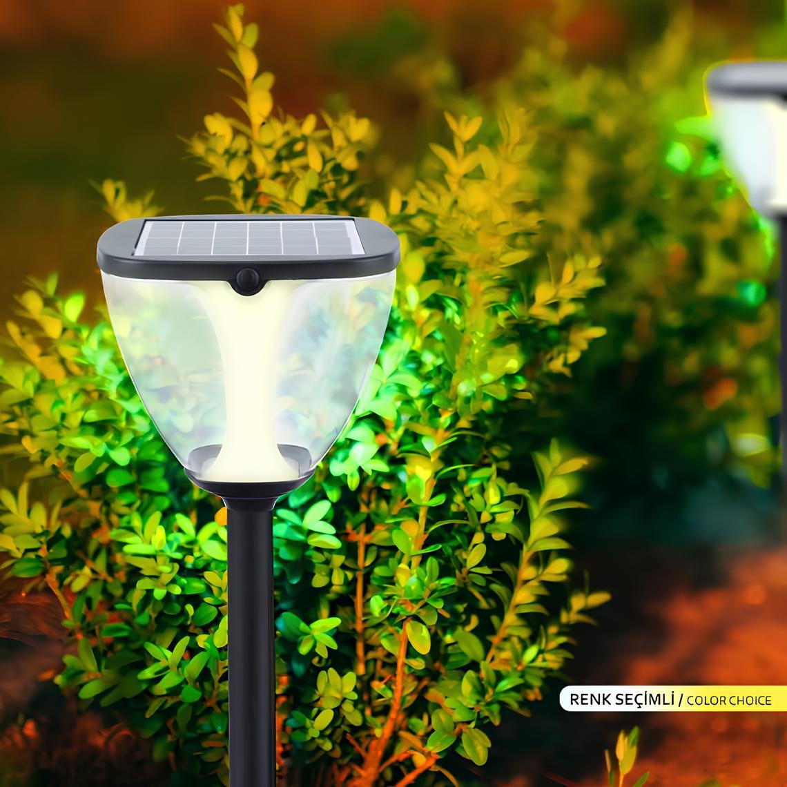 Ack Solar Pc Led Bahçe Armatürü Siyah Kasa Ayarlanabilir Işık AG60-09891
