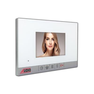 Audio 001180B 4.3 İnç Mekanik Butonlu Bas Konuş Slim Görüntülü Diafon Beyaz