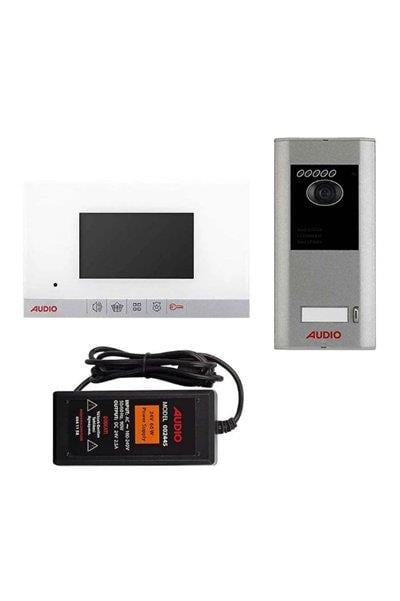 Audio 001460 4.3 İnç Mekanik Butonlu Handsfree Villa Set Beyaz