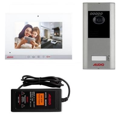 Audio 001461A 7 İnç Mekanik Butonlu Handsfree Villa Set Beyaz