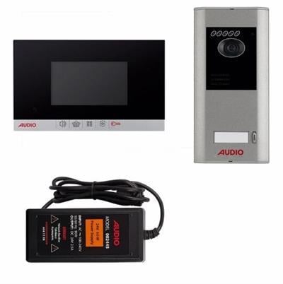 Audio 001463 4.3 İnç Mekanik Butonlu Handsfree Villa Set Siyah