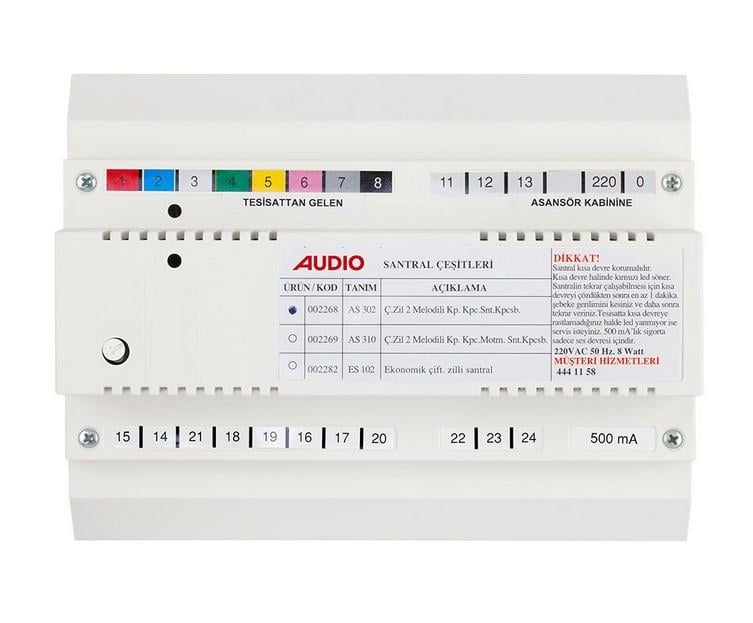 Audio AS 302 Kapıcılı Çift Zilli Santral 002268