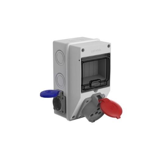 Cetsan 5 Otomatlı Eko Kombinasyon Kutusu Prizli 1 Ad. 3x25 Ön 2 Ad. 1x16 Yan KP.0180