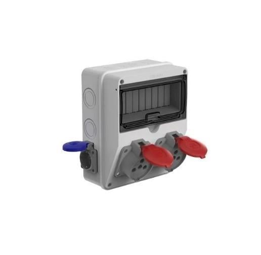 Cetsan 9 Otomatlı Eko Kombinasyon Kutusu Prizli 2 Ad. 3x25 Ön 2 Ad. 1x16 Yan KP.0280