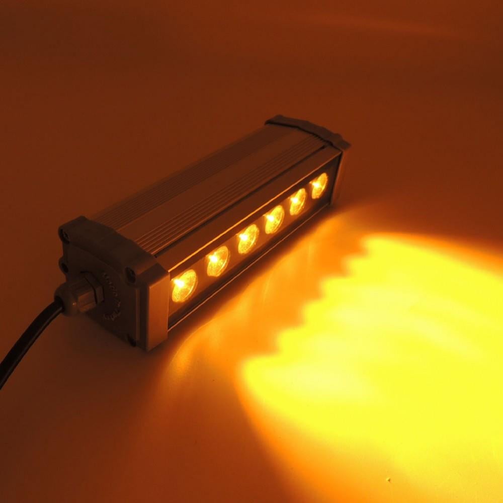 6 Watt 20 Cm Amber Ledli Wallwasher