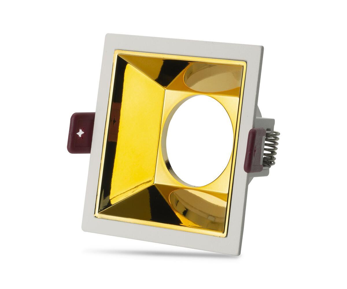 Noas Aras Kare Dekoratif Boş Kasa Beyaz-GOld YL60-3404