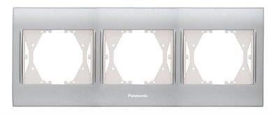 Panasonic Thea Blu Inox Mat Üçlü Çerçeve