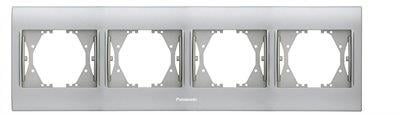 Panasonic Thea Blu Krom Mat Dörtlü Çerçeve