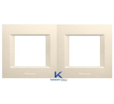 Panasonic Thea Optima Krem İkili 2x2 mm Çerçeve 