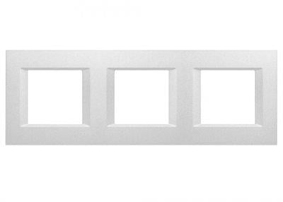 Panasonic Thea Optima Metalik Beyaz Üçlü 3x2 mm Çerçeve 