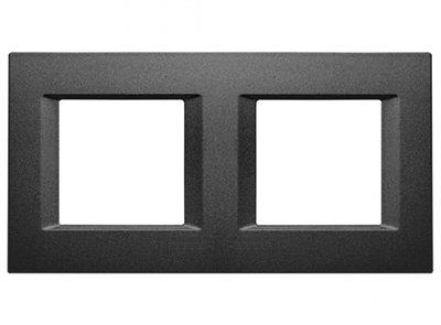 Panasonic Thea Optima Siyah İkili 2x2 mm Çerçeve 
