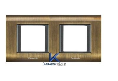 Panasonic Thea Sistema Antik Siyah İkili 2x2 mm Çerçeve 