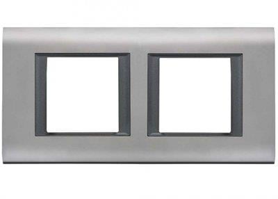 Panasonic Thea Sistema Chrome Matt İkili 2x2 mm Çerçeve 