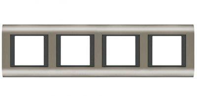Panasonic Thea Sistema Inox Füme Dörtlü 4x2 mm Çerçeve 
