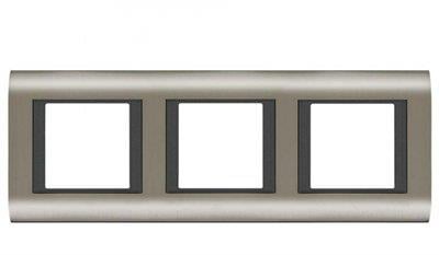 Panasonic Thea Sistema Inox Füme Üçlü 3x2 mm Çerçeve 
