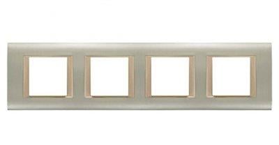 Panasonic Thea Sistema Inox Mat Metalik Dore Dörtlü 4x2 mm Çerçeve 