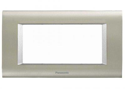 Panasonic Thea Sistema Inox Mat Metalik Beyaz Tekli 4 mm Çerçeve 