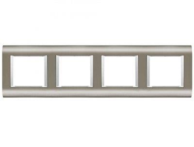 Panasonic Thea Sistema Inox Metalik Beyaz Dörtlü 4x2 mm Çerçeve 