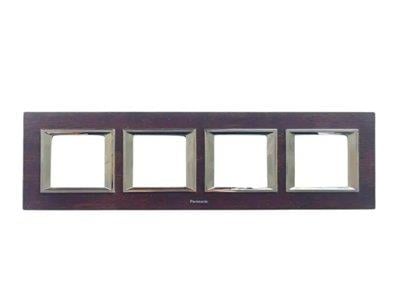 Panasonic Thea Ultima Ahşap Venge Dörtlü 4x2 mm Çerçeve 