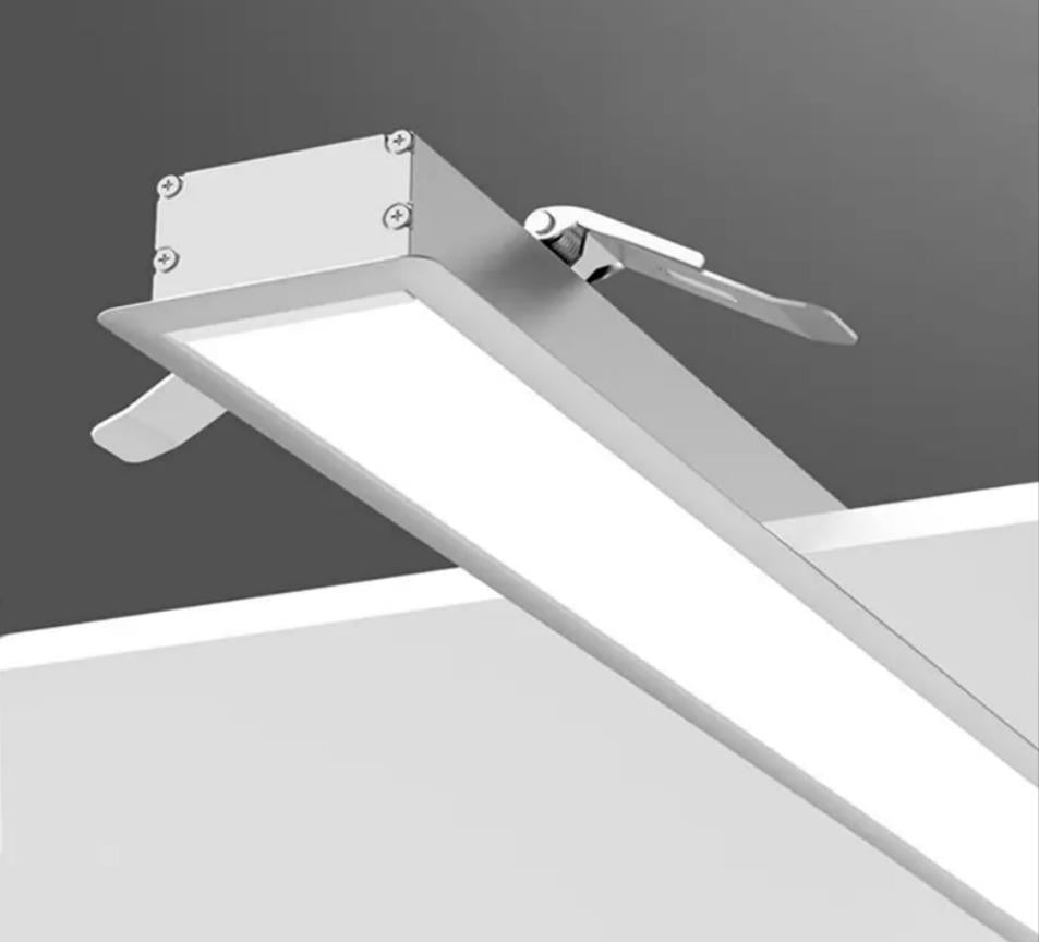 Sıva Altı Linear Armatür Gri Kasa Beyaz Işık