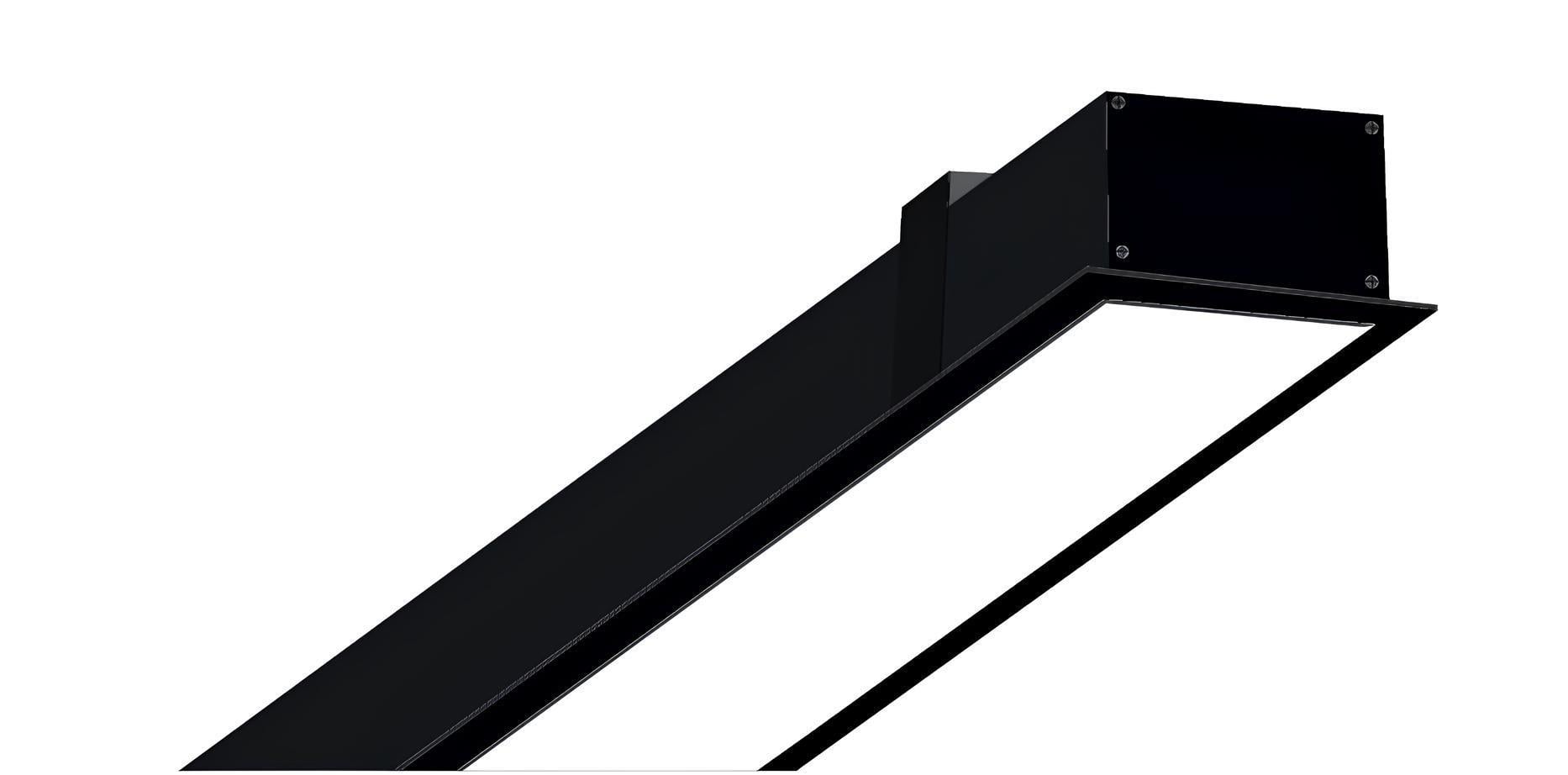 Sıva Altı Linear Armatür Siyah Kasa Beyaz Işık