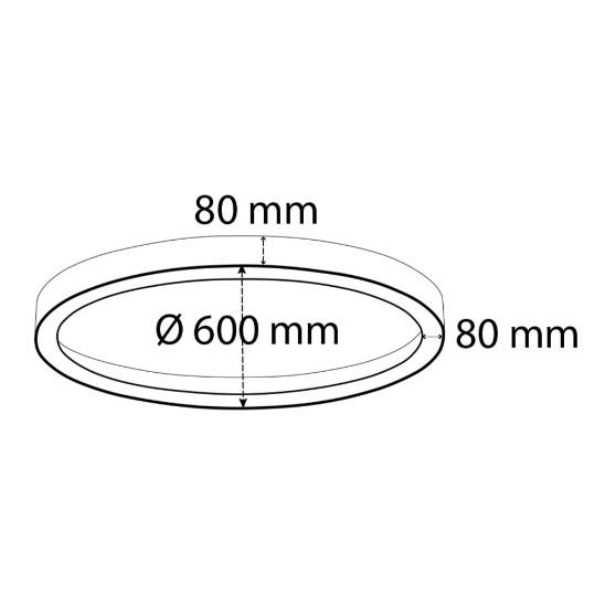 Sıva Üstü Simit Linear Armatür Siyah Kasa Beyaz Işık