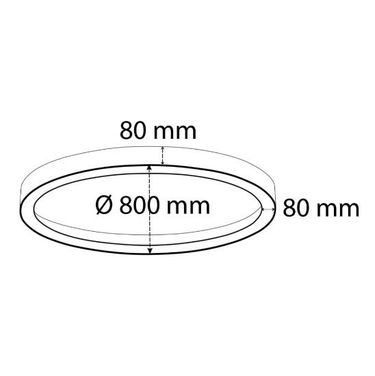 Sıva Üstü Simit Linear Armatür Siyah Kasa Beyaz Işık