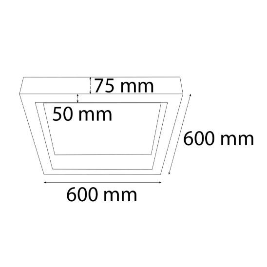Sıva Üstü Kare Linear Armatür Siyah Kasa Beyaz Işık