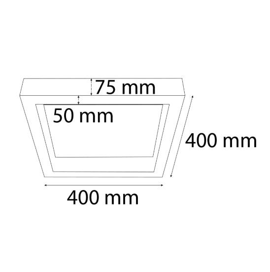Sıva Üstü Kare Linear Armatür Siyah Kasa Beyaz Işık