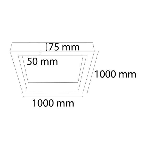 Sıva Üstü Kare Linear Armatür Siyah Kasa Beyaz Işık
