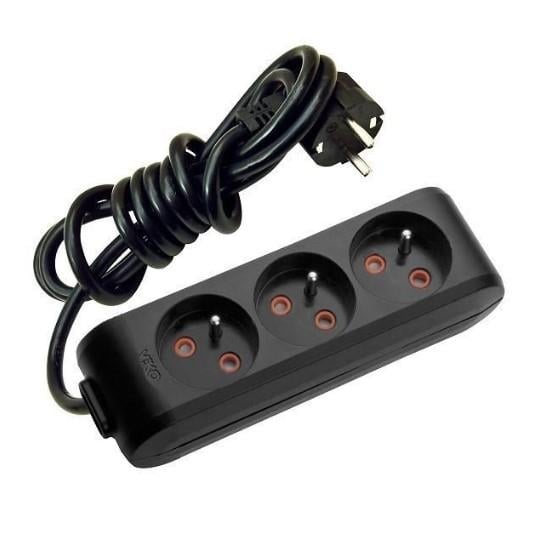 Viko Multi-let Üçlü Priz Ups Topraklı Kablolu Ç. K. 2 Metre Siyah