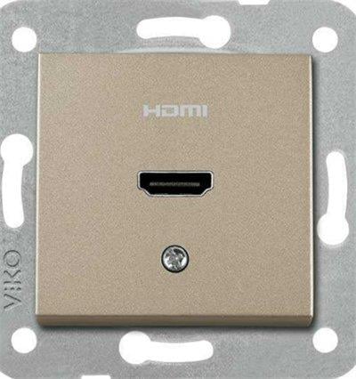 Viko Novella / Trenda Bronz HDMI Konnektor Çerçevesiz