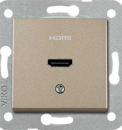 Viko Novella / Trenda Saten HDMI Konnektor Çerçevesiz