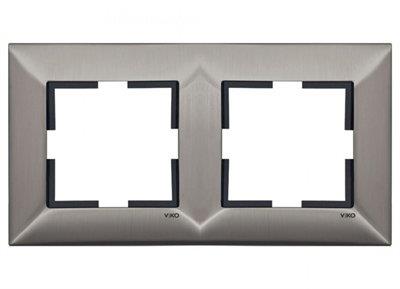 Viko Trenda Metal Inox İkili Çerçeve