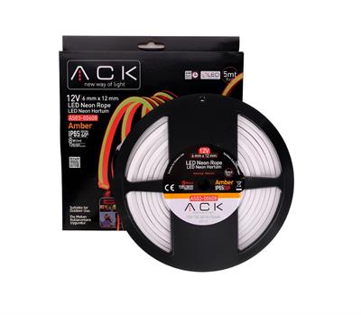 Ack 12V Led Neon Hortum Amber Işık AS03-00608