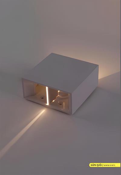 Ack 12 cm Ayarlanabilir Led Duvar Apliği Beyaz Kasa Gün Işığı AH07-03500