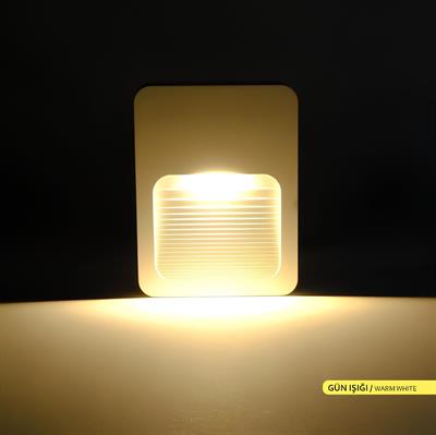 Ack 12 cm Likia Led Duvar Armatürü Beyaz Kasa Gün Işığı AH07-01400