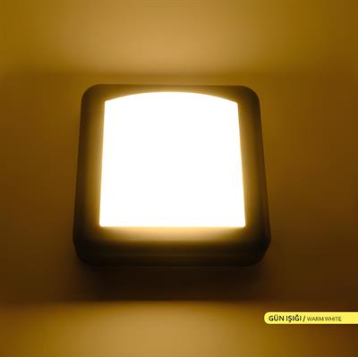 Ack 14 cm Led Duvar Apliği Siyah Kasa Gün Işığı AH07-05001