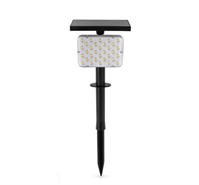 Ack 14 cm Solar Pc Led Bahçe Armatürü Siyah Kasa Beyaz Işık AG60-01831
