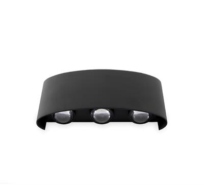 Ack 17 cm Çift Yönlü Led Duvar Apliği Siyah Kasa Gün Işığı AH07-07201