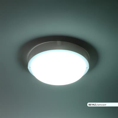 Ack 17 cm Led Duvar Tavan Armatürü Beyaz Kasa Beyaz Işık AT10-01230