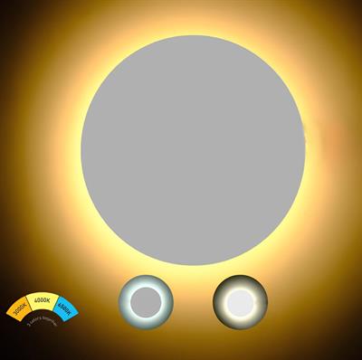 Ack 18 cm 3 Renk Butonlu Led Duvar Apliği Beyaz Kasa AT15-01290