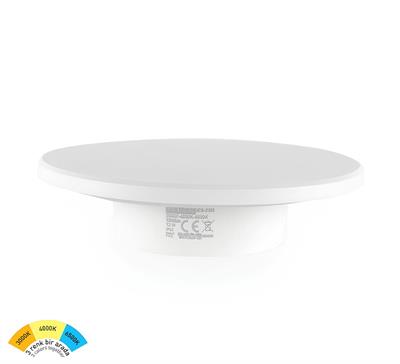 Ack 18 cm 3 Renk Butonlu Led Duvar Apliği Beyaz Kasa AT15-01290