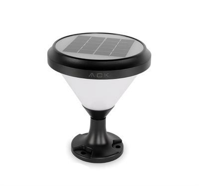 Ack 18 cm Solar Pc Led Bahçe Armatürü Siyah Kasa Gün Işığı AG60-07801