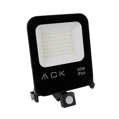 Ack 50 Watt Sensörlü Led Projektör Beyaz Işık AT62-25032