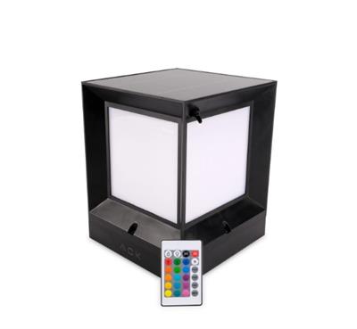 Ack 20 cm Solar Pc Led Bahçe Armatürü Siyah Kasa Rgb AG60-08891
