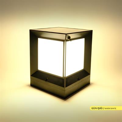 Ack 20 cm Solar Pc Led Bahçe Armatürü Siyah Kasa Gün Işığı AG60-08801